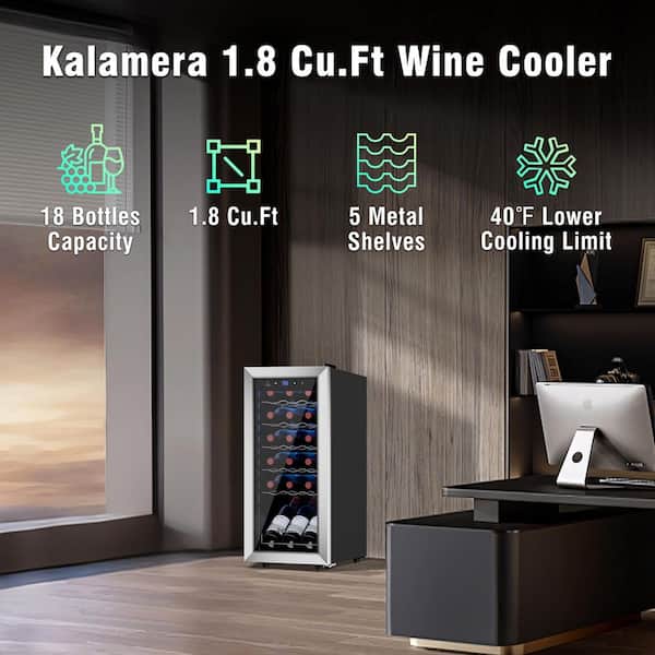 Kalamera Single Zone 18-Bottle Free Standing Compressor Wine