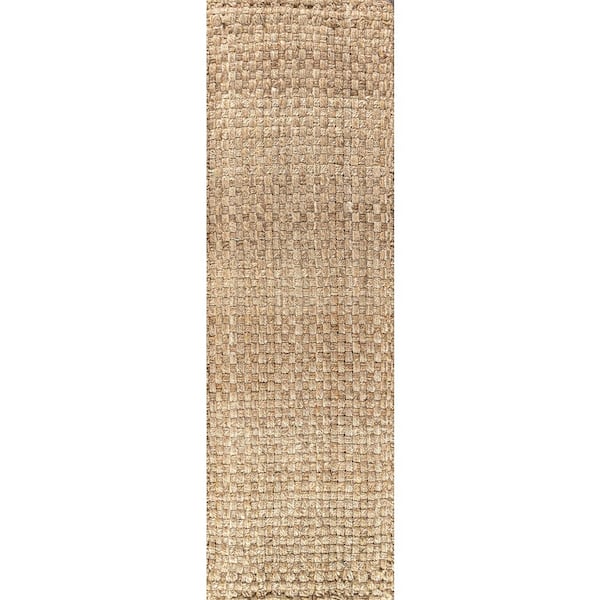 Estera Hand Woven Boucle Chunky Jute Natural 2 ft. x 12 ft. Runner Rug