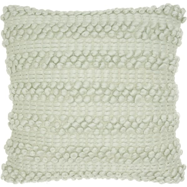 Nourison Lifestyles Spa Blue Geometric 20 in. x 20 in. Throw Pillow