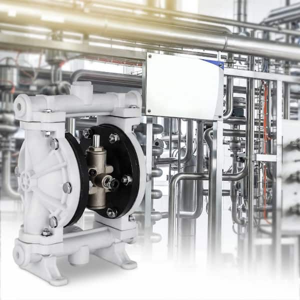 Air-Operated Double Diaphragm Pump 1/2 in. Inlet Outlet 13.2 GPM 120PSI PTFE Diaphragm Transfer Pump for Oil Diesel