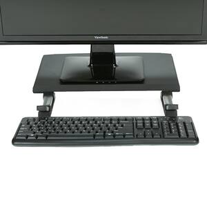 Monitor Stand Riser Adjustable Anti-Slip Ventilated Rectangle Metal for Computer, Laptop, Monitor, Black