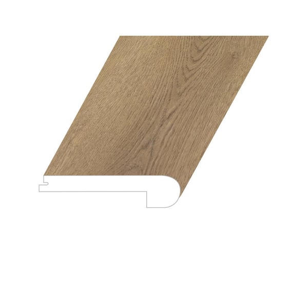 Montserrat Hillcrest Tan 1 in. Thick x 4.5 in. W  x 94.5 in. L Embossed Wood Look Waterproof Laminate Stairnose Molding