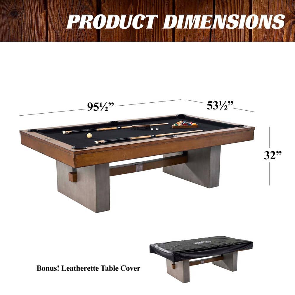 Barrington 8' Slate-Tech Urban Billiard Table with Accessories