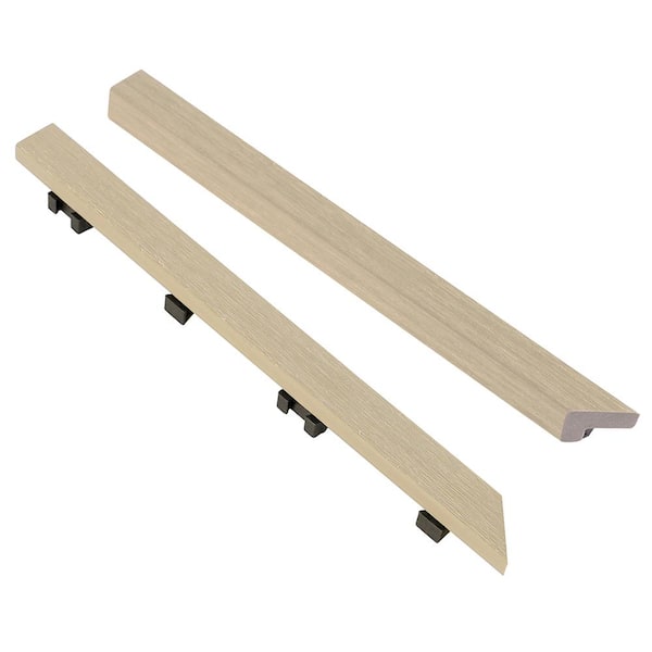 1/12 ft. x 1 ft. Quick Deck Composite Deck Tile Inside Corner Trim in Japanese Cedar (2-Pieces/Box)