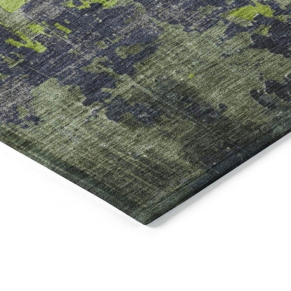 Chantille Machine Washable Indoor/Outdoor Abstract ACN1780 Lime 8 ft. x 10 ft. Area Rug