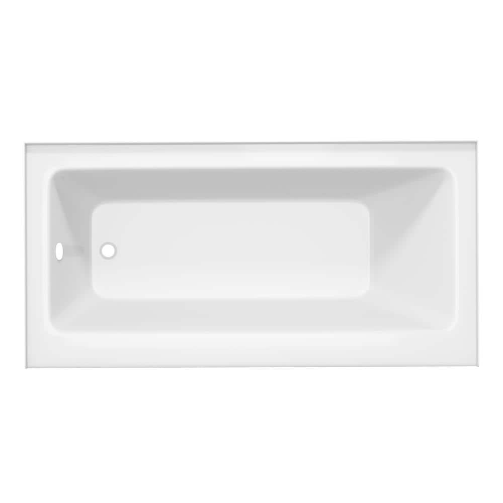 Saba 60 in. x 30 in. Soaking Bathtub with Left Drain in White