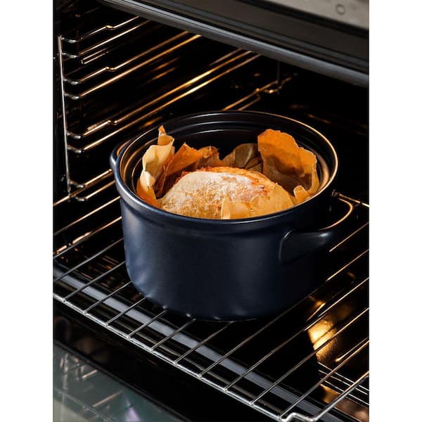 Ceramic Dutch Oven [3 qt.] Midnight Blue - Lightweight, Non-Toxic, No Seasoning, Oven & Dishwasher Safe with Lid