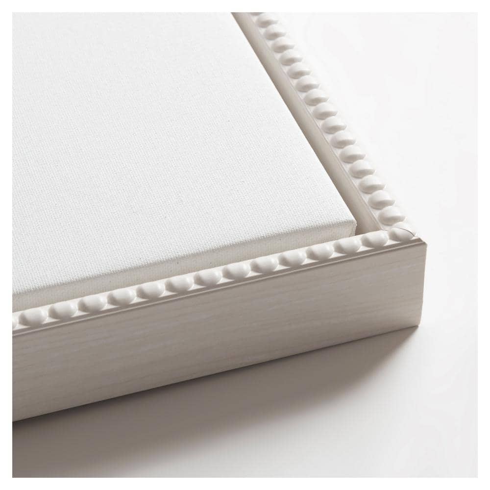 16" x 23" White and Gray Abstract Canvas Wall Art