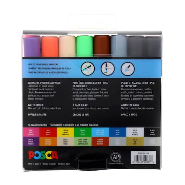 Posca 16-Color Paint Marker Set PC-5M Medium