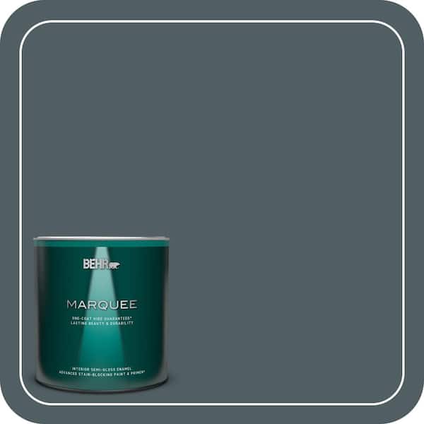 BEHR MARQUEE 1 qt. #740F-6 Marine Magic Semi-Gloss Enamel Interior Paint & Primer