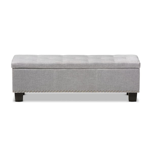 Baxton Studio Hannah Light Gray Bench