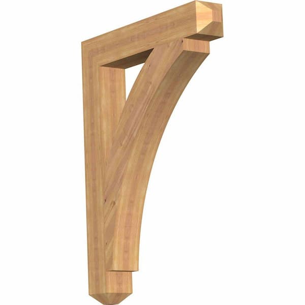 Ekena Millwork 5.5 in. x 48 in. x 36 in. Western Red Cedar Thorton Craftsman Smooth Bracket