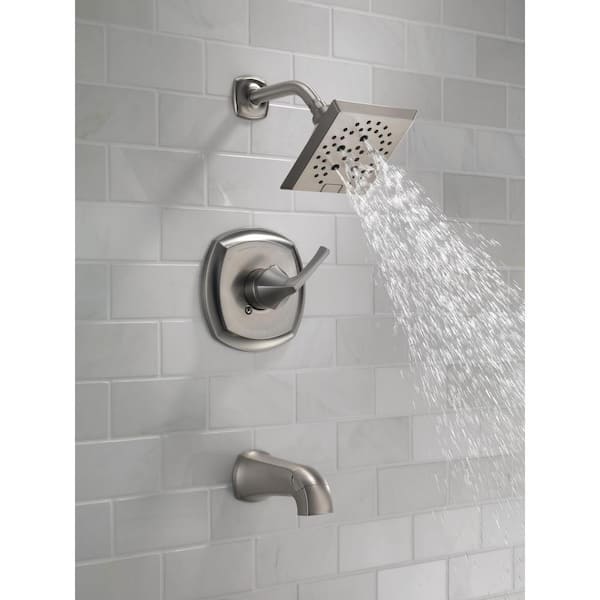 Delta Porter Brushed Nickel 1-Handle Lever Tub & Shower Faucet
