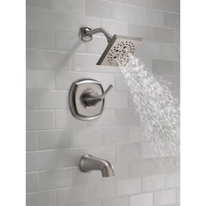 Portwood Rough Included Single-Handle 5-Spray Tub and Shower Faucet 1.75 GPM in SpotShield Brushed Nickel Valve Included