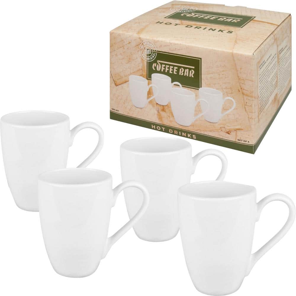 DOWAN Coffee Mugs Set of 6, 20 Ounce Ceramic Large-sized Coffee Cup,  Mother's Day Gift, White