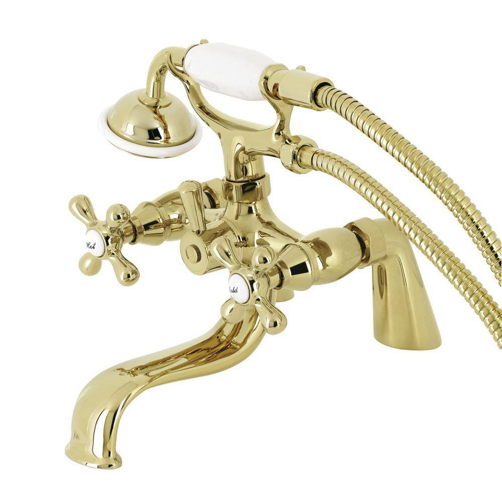 Kingston Brass Kingston 3Handle DeckMount Clawfoot Tub Faucets with