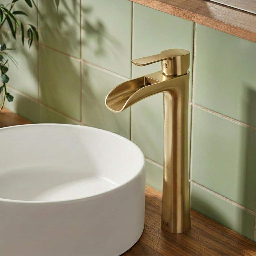 VIGO Niko Single Handle Single-Hole Bathroom Vessel Faucet in