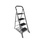 4-Step Steel Folding Step Stool Ladder with Wide Anti-Slip Pedal 330 lbs. Load Capacity