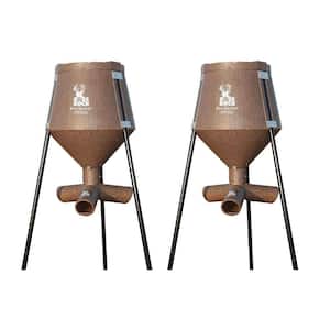 200 lbs. Gravity Fed Tripod Corn and Protein Pellet Feeder (2-Pack)
