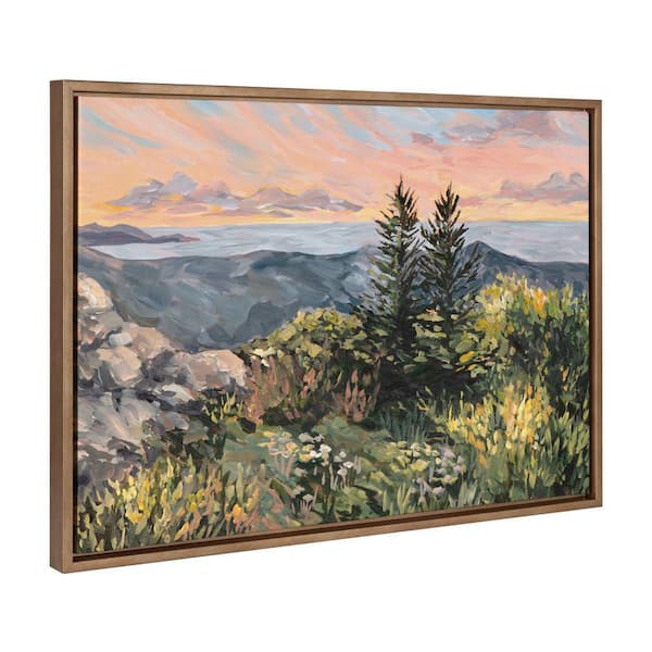 Sylvie "Maine Sunrise" by Emily Kenney Gold Framed Art Print 33 in. x 23 in.