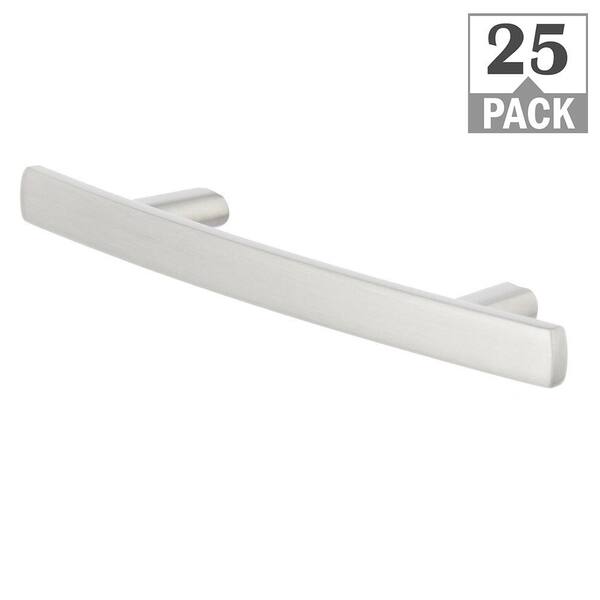 Everbilt Contemporary Beam 3 in. (76 mm) Satin Nickel Classic Cabinet Pull (25-Pack)