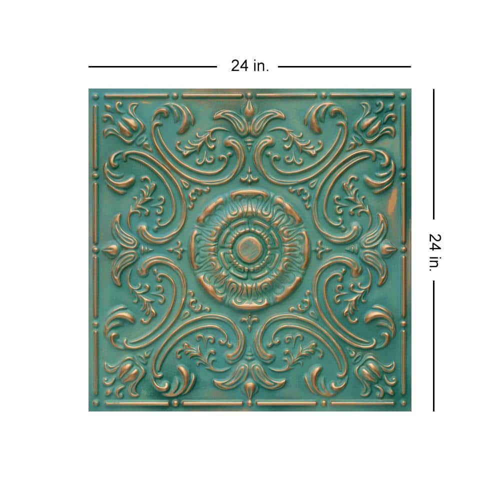 Venice 2 ft. x 2 ft. Vintage Tin Faux Tin Ceiling Tile Set