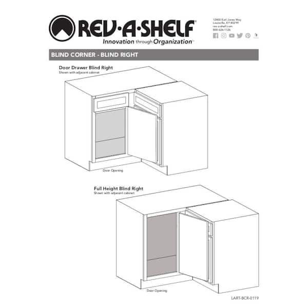 Rev-A-Shelf 39 Inch Width The Cloud 2-Tier Pull-Out Right Door