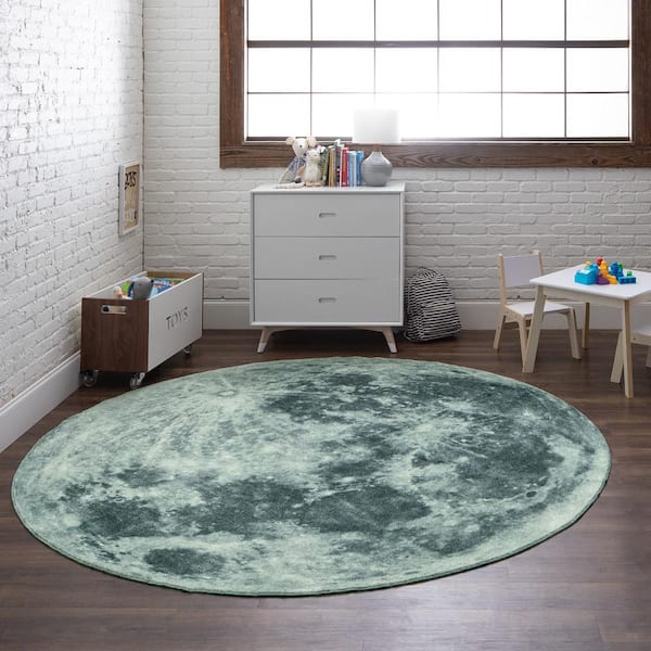 Mohawk Home Moon Gray 5 ft. Round Area Rug