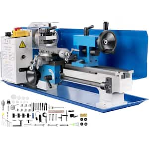 7 in. x 12 in. Luxury Version Metal Lathe 550-Watt Precision Bench Top Mini Milling Lathe Variable Speed 50-2500 RPM