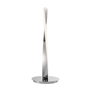 Tomlinson 19 in. Touch Dimmable Integrated LED Chrome Table Lamp
