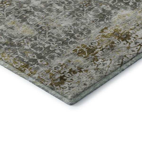 Mayfield Premium Machine Washable Abstract AMF1752 Taupe 10 ft. x 14 ft. Area Rug