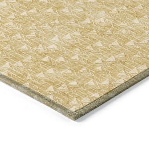 Chantille ACN514 Gold 10 ft. x 14 ft. Machine Washable Indoor/Outdoor Geometric Area Rug