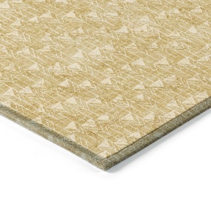 Chantille ACN514 Gold 5 ft. x 7 ft. 6 in. Machine Washable Indoor/Outdoor Geometric Area Rug