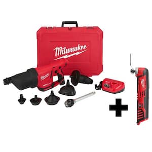 M12 12V Lithium-Ion Cordless Drain Cleaning Airsnake Air Gun Kit with M12 Multi-Tool
