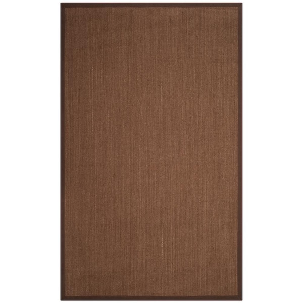 SAFAVIEH Natural Fiber Brown 4 ft. x 6 ft. Border Area Rug
