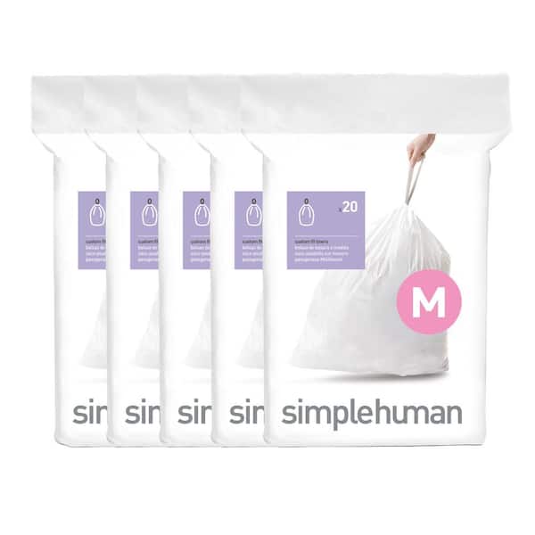 simplehuman 12 Gal. White Code M Liners (100-Count)