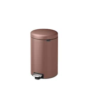 NewIcon 5.3 Gal. (20 l) Satin Taupe Step-On Trash Can