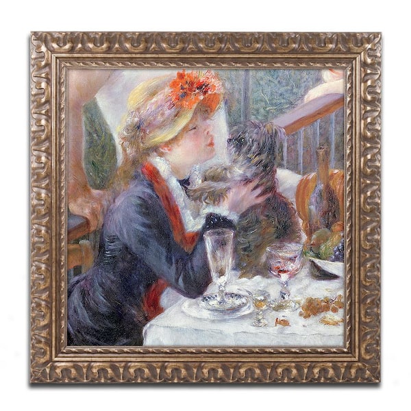 Trademark Fine Art 16 in. x 16 in. "The Luncheon of the Boating Party" by Pierre-Auguste Renoir Framed Printed Canvas Wall Art