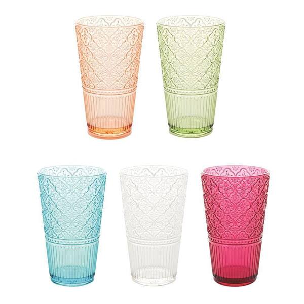 Victoria Set of 6 Acrylic Ice Tea Glass 22 oz Certified International Color: Aqua