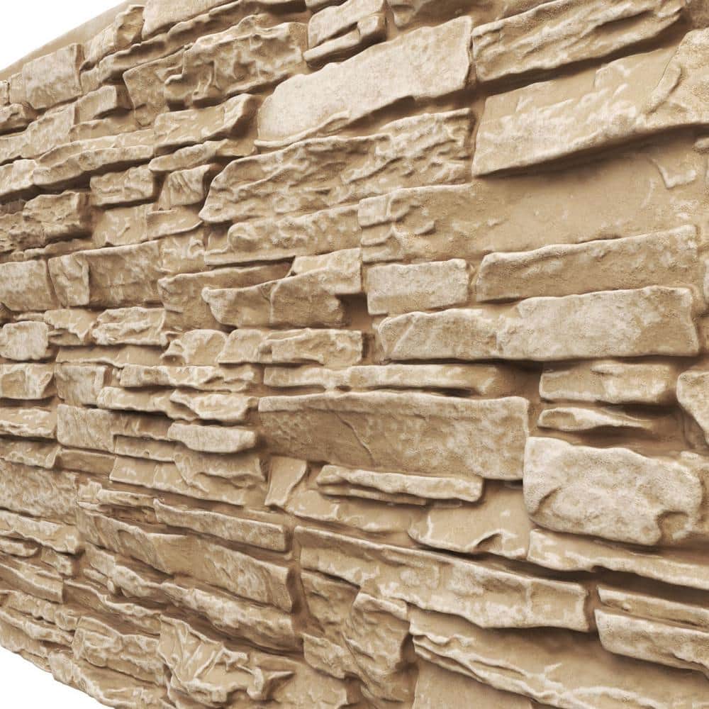 Sandstone Faux Stone 48" x 24" Wall Panel