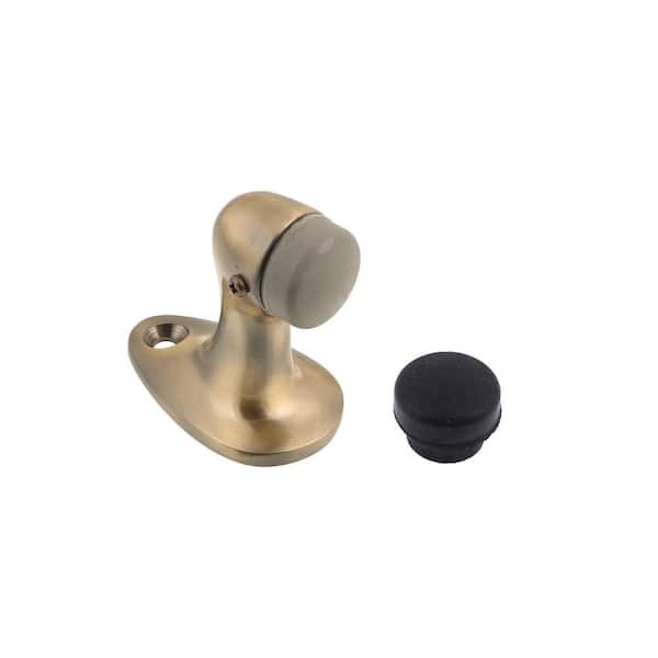 idh by St. Simons Solid Brass Antique Brass Large Floor Mounted Gooseneck Door Stop
