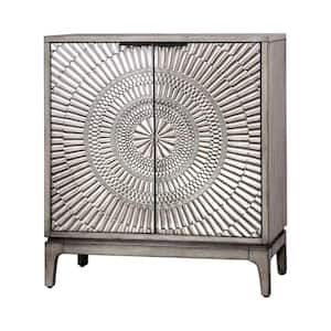 Raffiq Antique Gray Nightstand