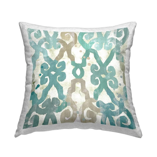 Teal Coral Swiggle Pattern Vinyl
