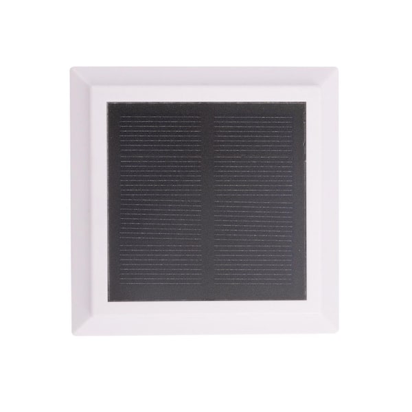Deckorators Aura 2. in x 2 in. White Plastic Flat Solar LED Post