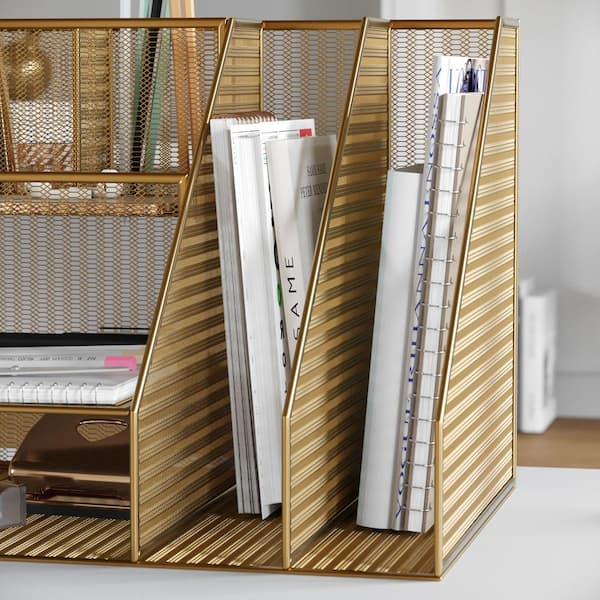 Gold deals desk organization