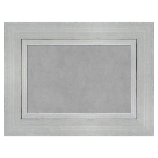 Amanti Art Romano Silver 25 in. x 19 in Framed Magnetic Board
