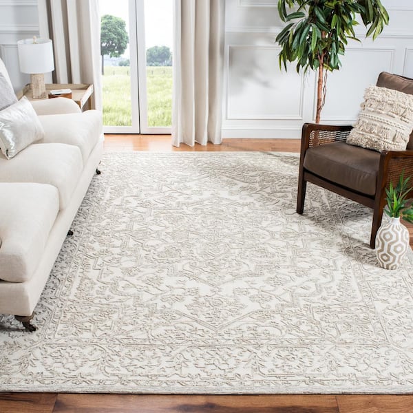 Trace Ivory/Natural 8 ft. x 10 ft. High-Low Area Rug
