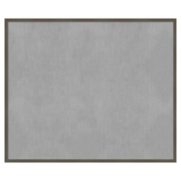 Amanti Art Svelte Clay Grey 49 in. x 41 in. Framed Magnetic Board