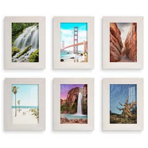 Textured 3.5 in. x 5 in. White Picture Frame (Set of 6)