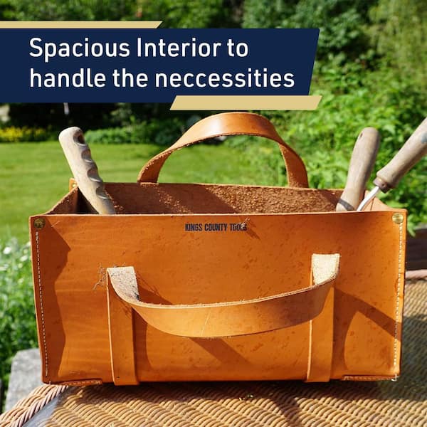 KINGS COUNTY TOOLS 7 in. Buffalo Leather Tote Tool Bag KC0101-04